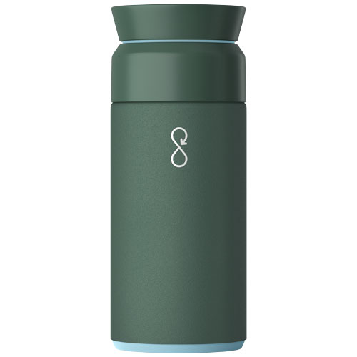 Gourde infusion publicitaire 350ml recyclée Ocean Bottle Vert forêt